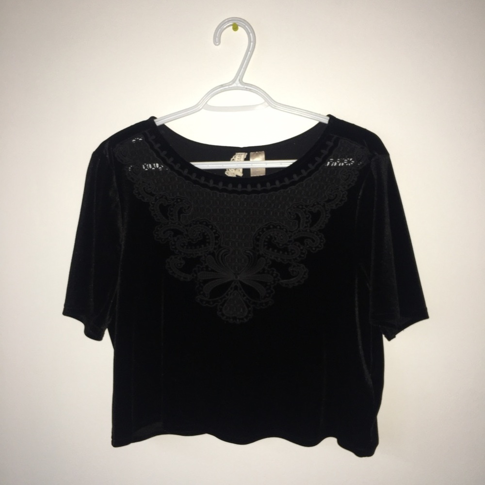 Embroidered Crop Top